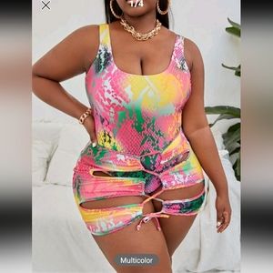 SHEIN - New Multi Color Snakeskin Print Sz 2x